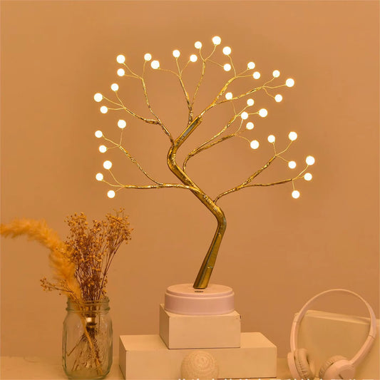Tabletop Tree Lights Bright Tree Lamp DIY Decorative LED Night Light for Gift Party Holiday Gift Winter Home Decor