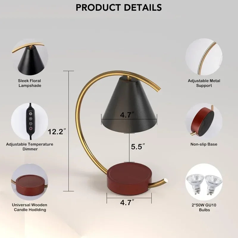 EP LIGHT Dimmable Candle Warmer Lamp Table Lamp Bedside Lamp Aromatherapy