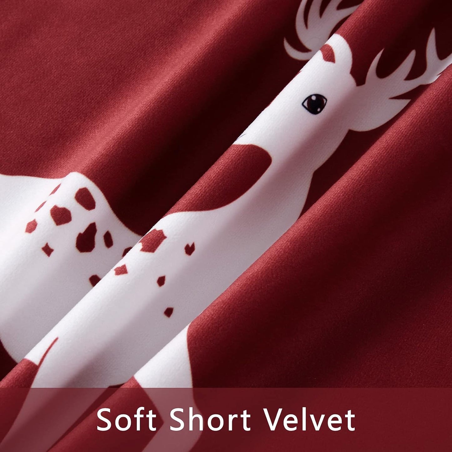 CAROMIO Christmas Decorations Pillow Covers 18 X18 Inch Set of 2 Farmhouse Christmas Decor for Bedroom, Deer Rustic Xmas Pillow Case Winter Holiday Decorations Throw Cushion Case for Home Couch, Pink