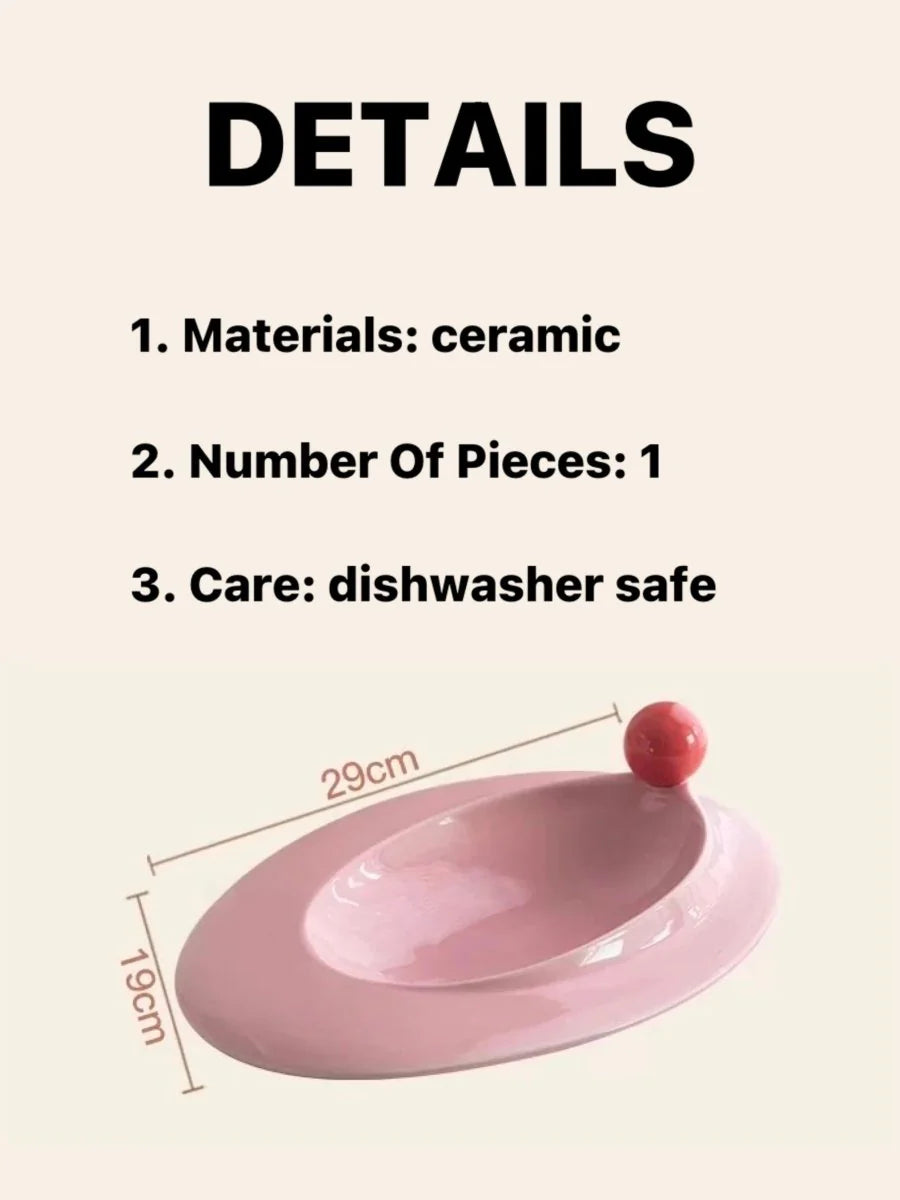 Handmade Jelly Bean Ceramic Rim Soup Bowl, Dopamine Table Setting Decor