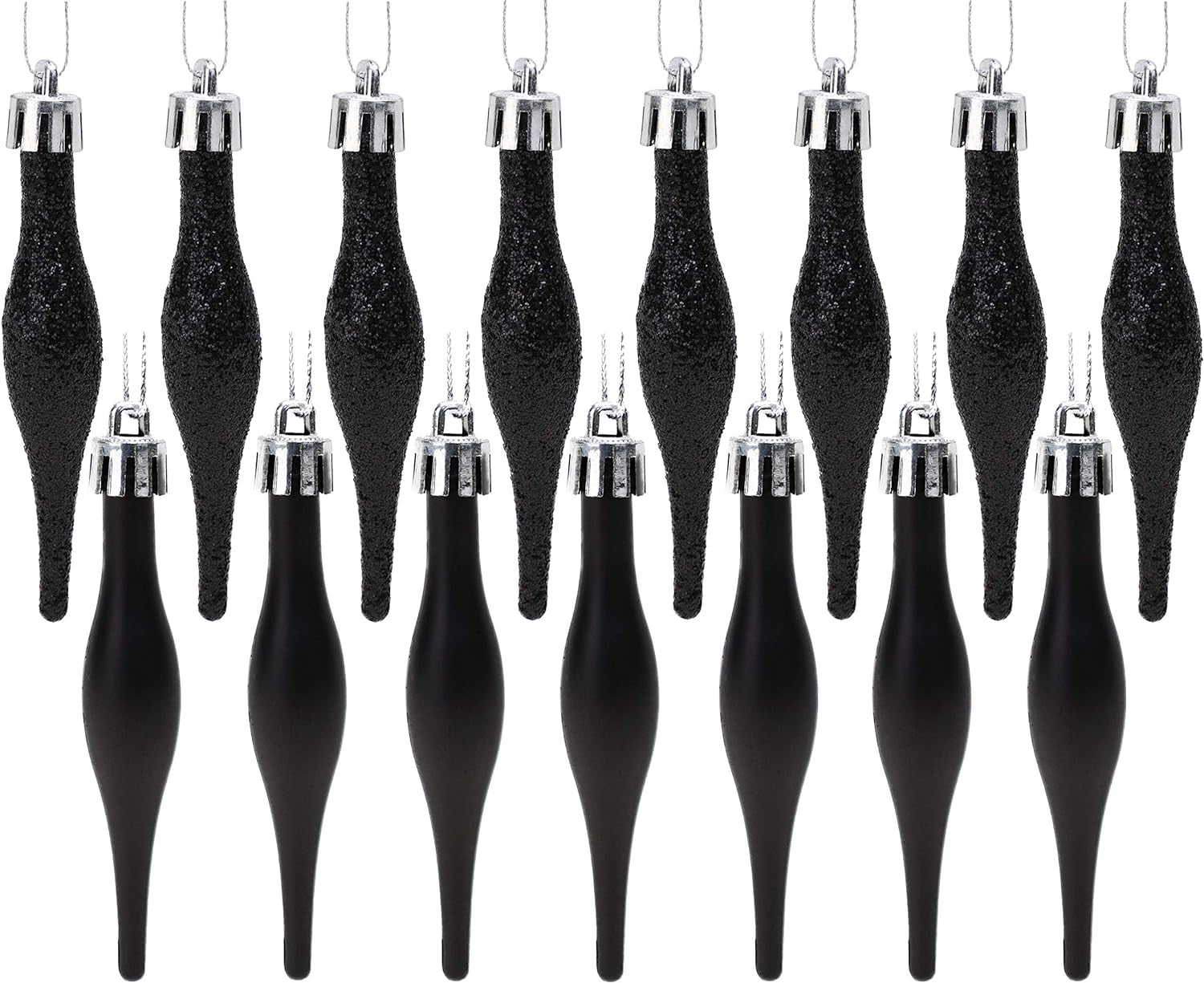 Christmas Concepts® Pack of 15-8.5Cm Droplet Baubles - Matte & Glitter Design - Christmas Ornaments (Rioja Red)