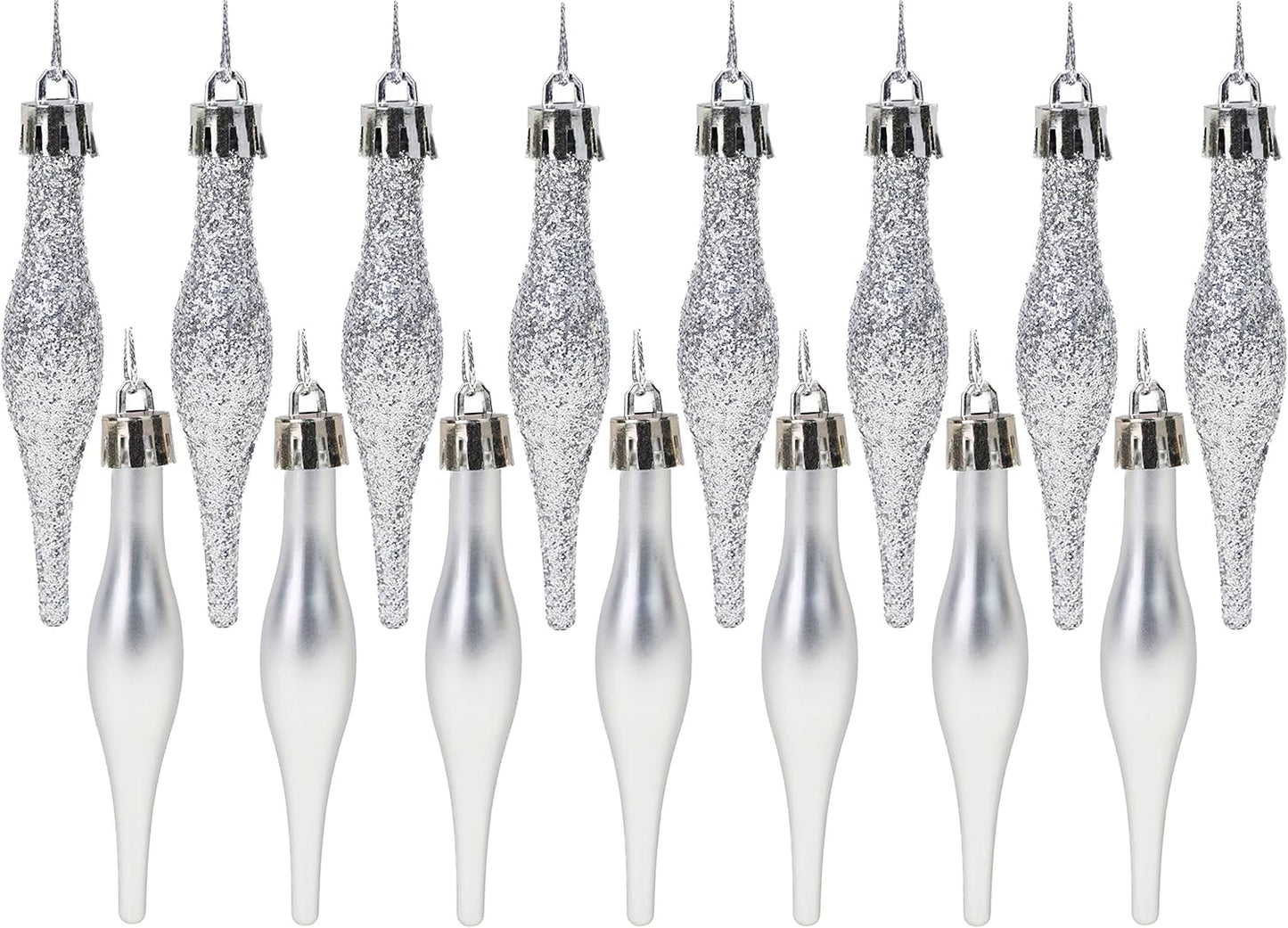 Christmas Concepts® Pack of 15-8.5Cm Droplet Baubles - Matte & Glitter Design - Christmas Ornaments (Rioja Red)