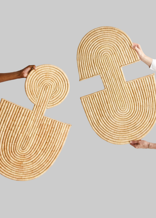 Maravi Natural Palm Leaves Woven Wall Art