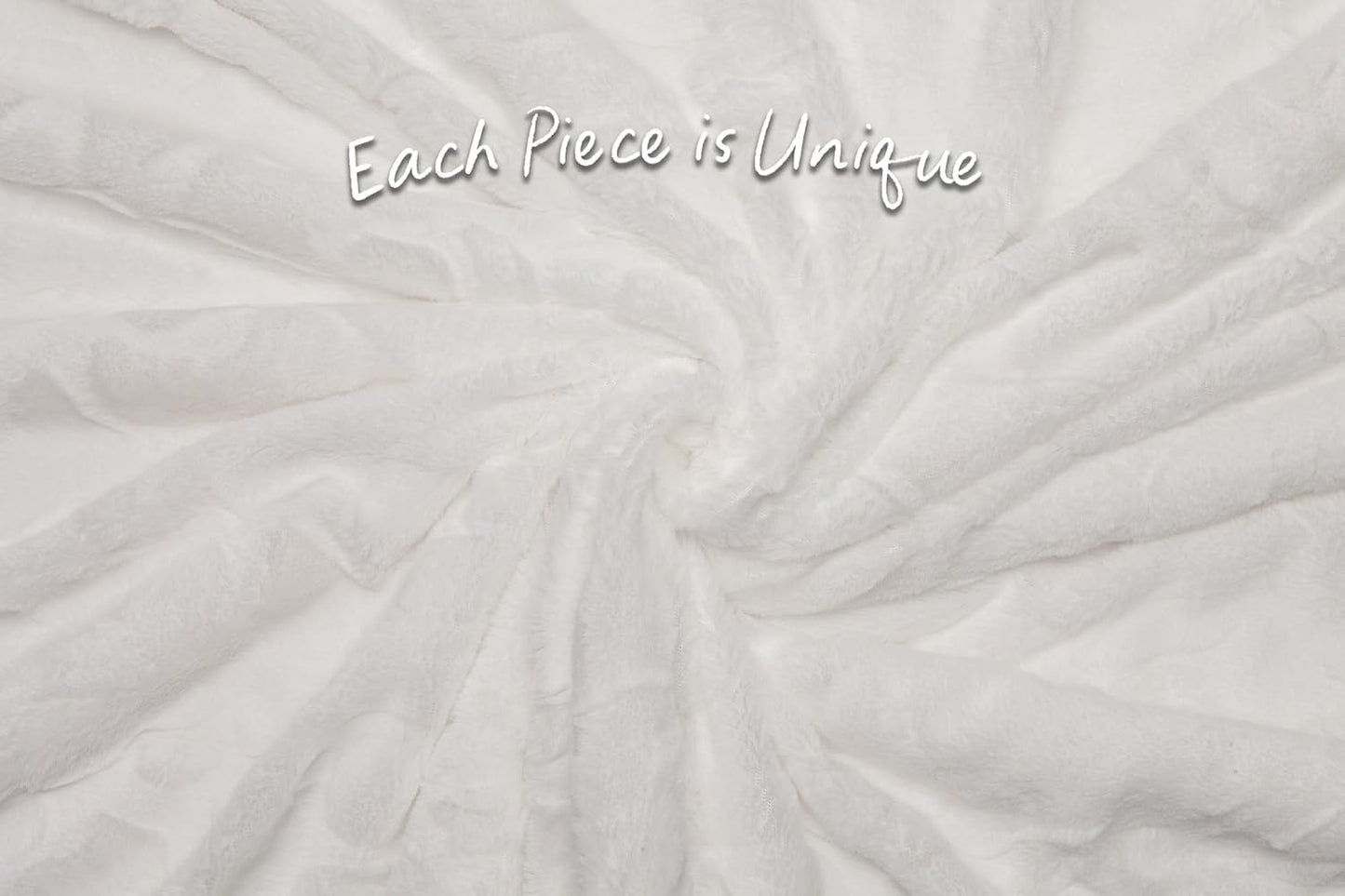 Chanasya Premium Wolf Faux Fur Throw Blanket - Soft, Fuzzy Sherpa & Minky Throw Blanket - for Bed or Couch - 60" X 70” - White