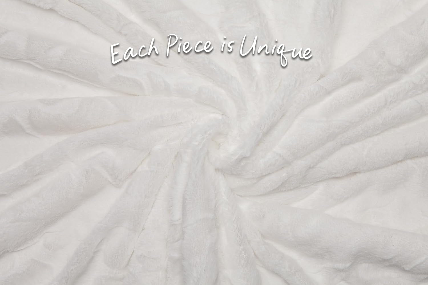 Chanasya Premium Wolf Faux Fur Throw Blanket - Soft, Fuzzy Sherpa & Minky Throw Blanket - for Bed or Couch - 60" X 70” - White