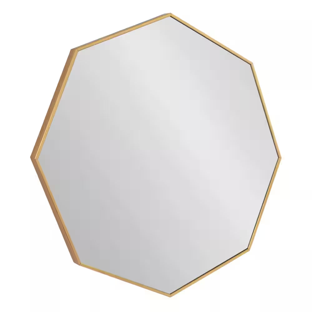Rhodes 30 In. X 30 In. Classic Octagon Framed Gold Wall Accent Mirror