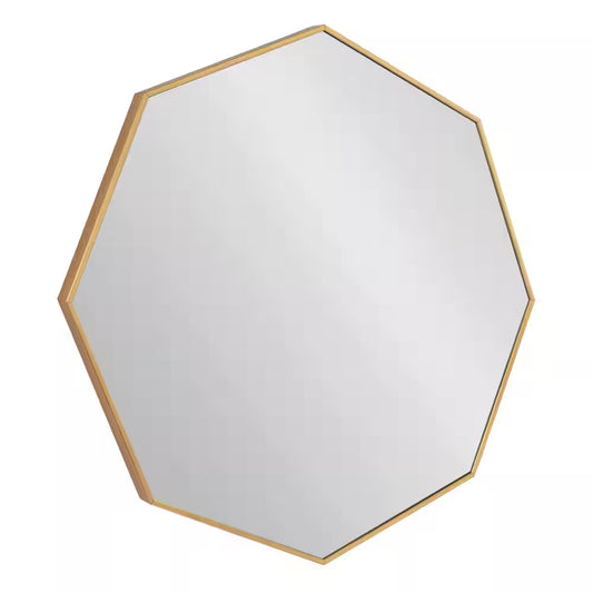 Rhodes 30 In. X 30 In. Classic Octagon Framed Gold Wall Accent Mirror