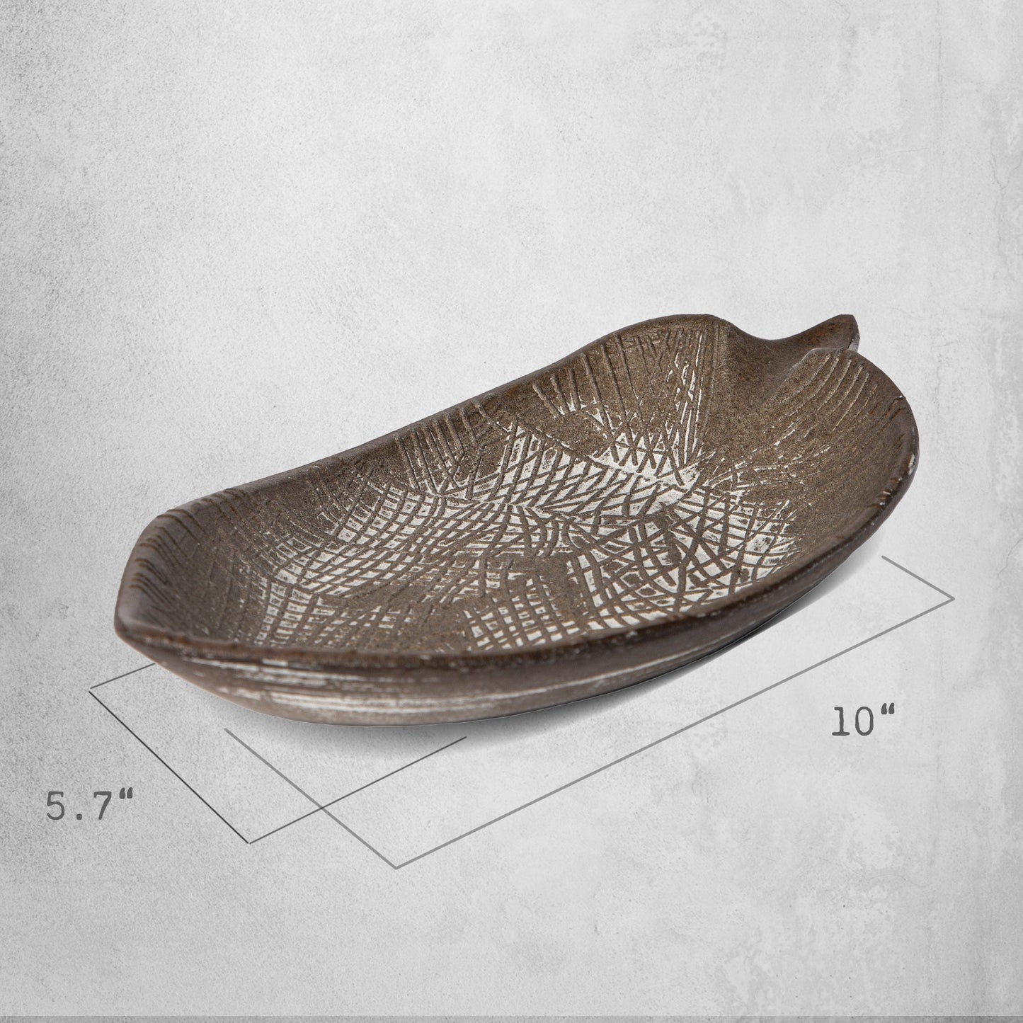 Wood Leaf Shaped Decorative Serving Plate
