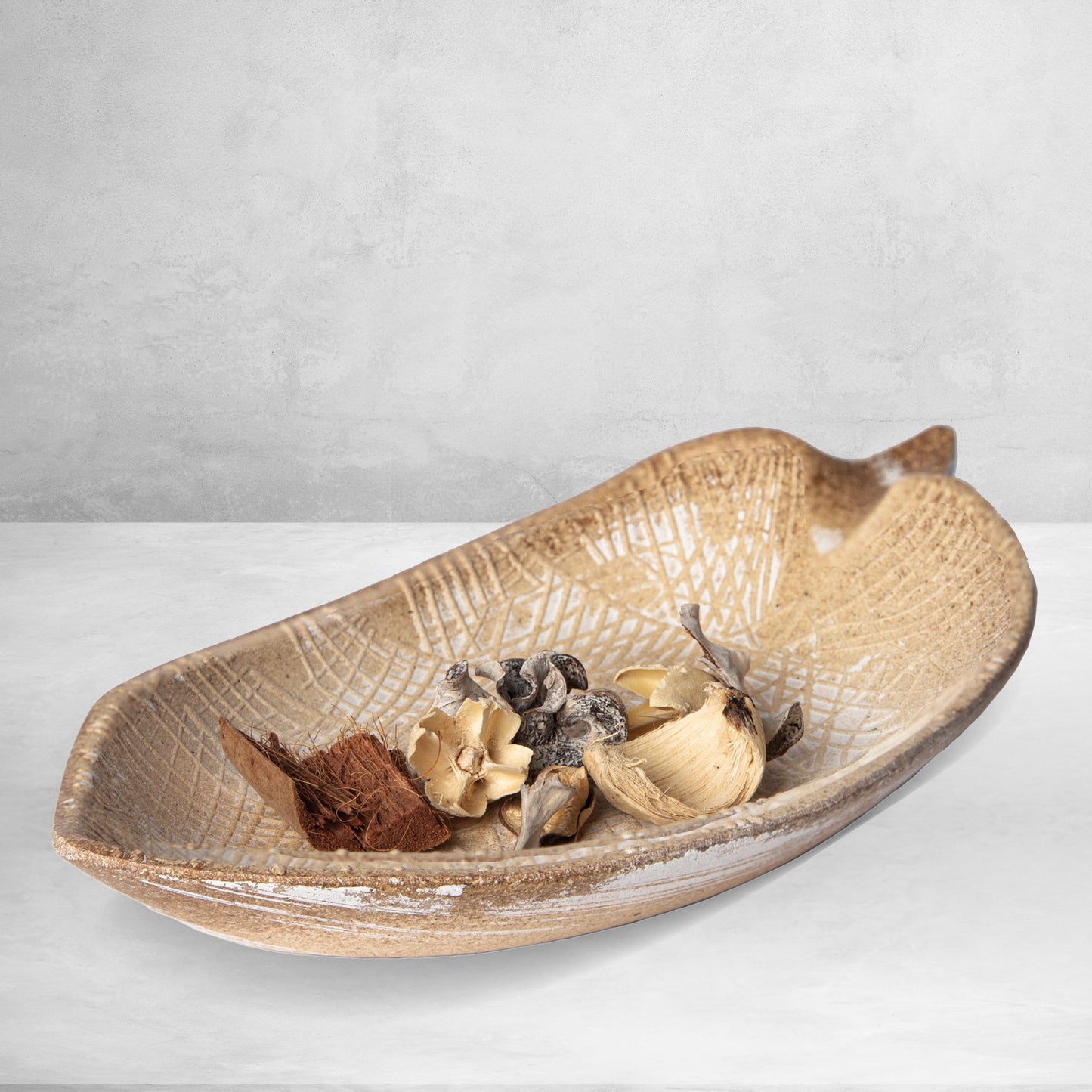 Wood Leaf Shaped Decorative Serving Plate