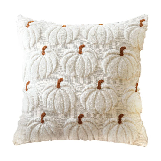 Plush 3D Pumpkin Throw Pillows - Fall/Halloween/Thanksgiving Decor, Cozy Textured Cushions for Couch/Bed, Multiple Autumn Colors