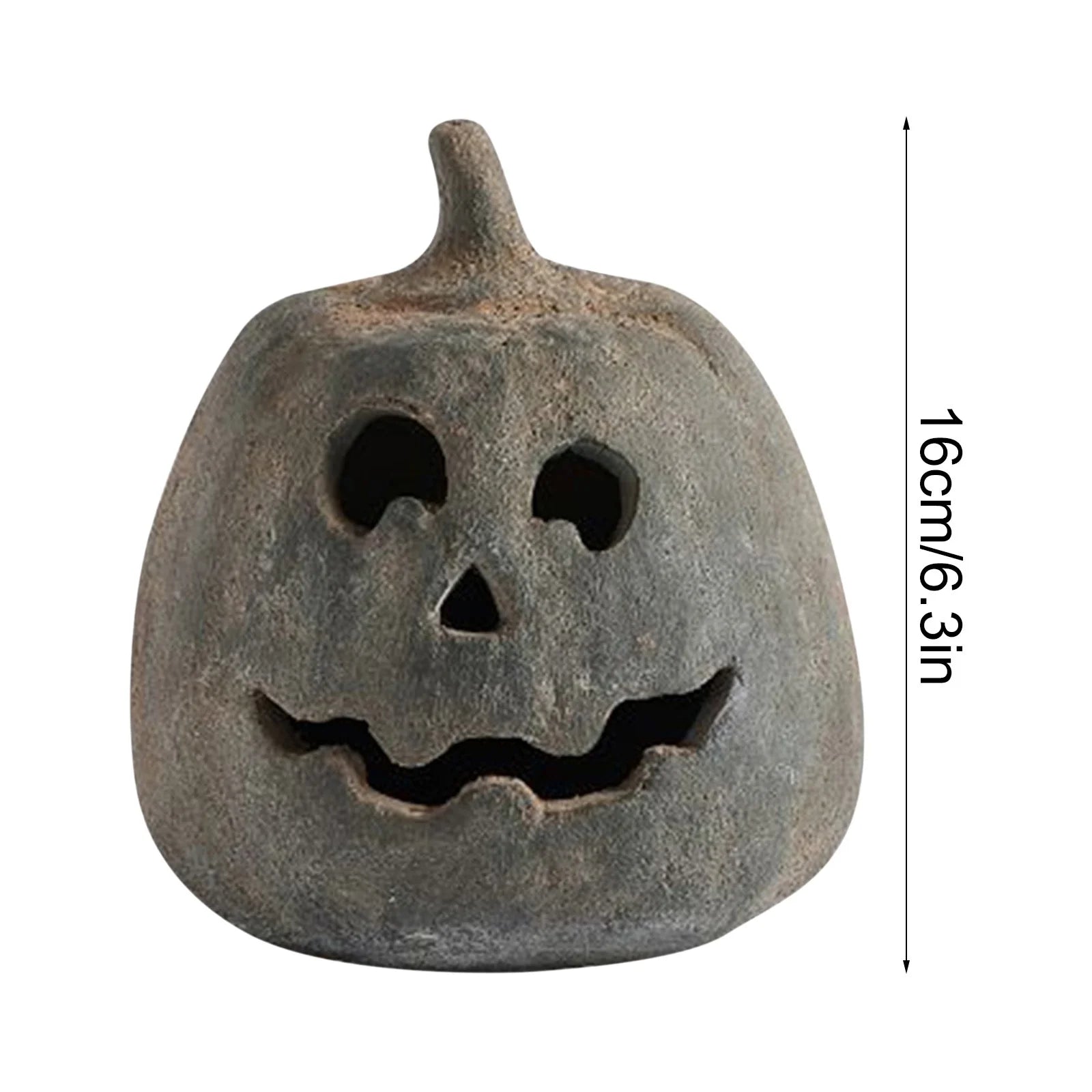 Pumpkin Decor - Halloween Decorations, Handmade Pumpkin Jack O' Lantern Halloween LED Light up Tabletop Decor Fall Decor(No Battery Included) Black