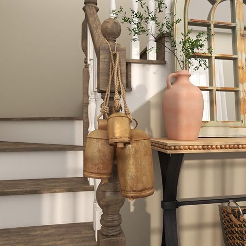 Gold Metal Inspired Decorative Cow Bells