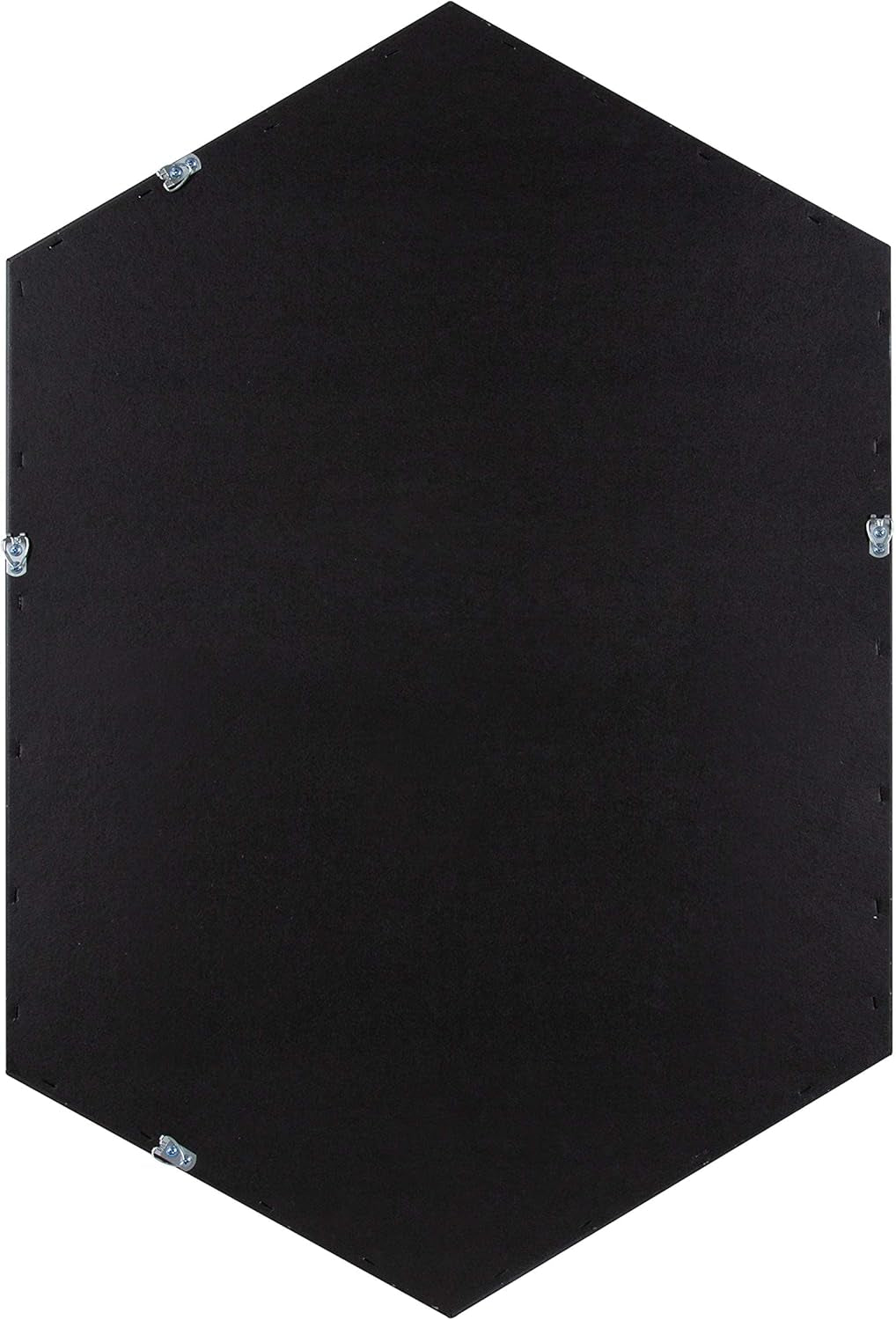 Kate and Laurel Laverty Modern Oblong Hexagon Mirror, 24 X 36, Walnut Brown, Geometric Wall Decor