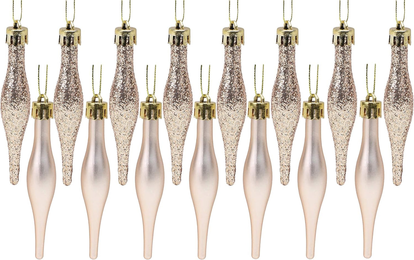 Christmas Concepts® Pack of 15-8.5Cm Droplet Baubles - Matte & Glitter Design - Christmas Ornaments (Rioja Red)