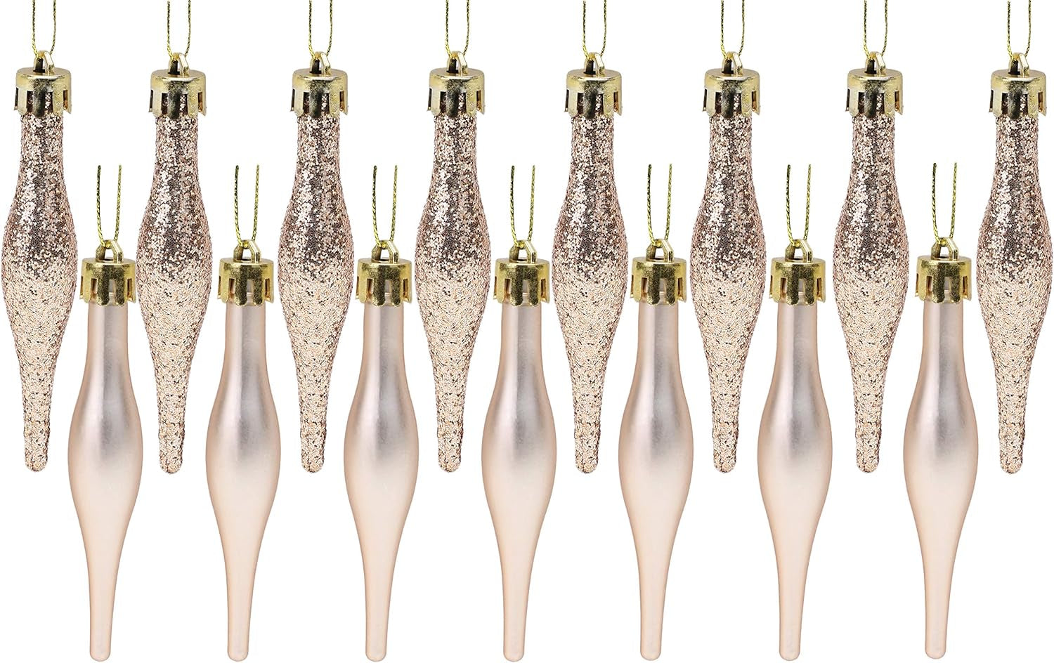 Christmas Concepts® Pack of 15-8.5Cm Droplet Baubles - Matte & Glitter Design - Christmas Ornaments (Rioja Red)