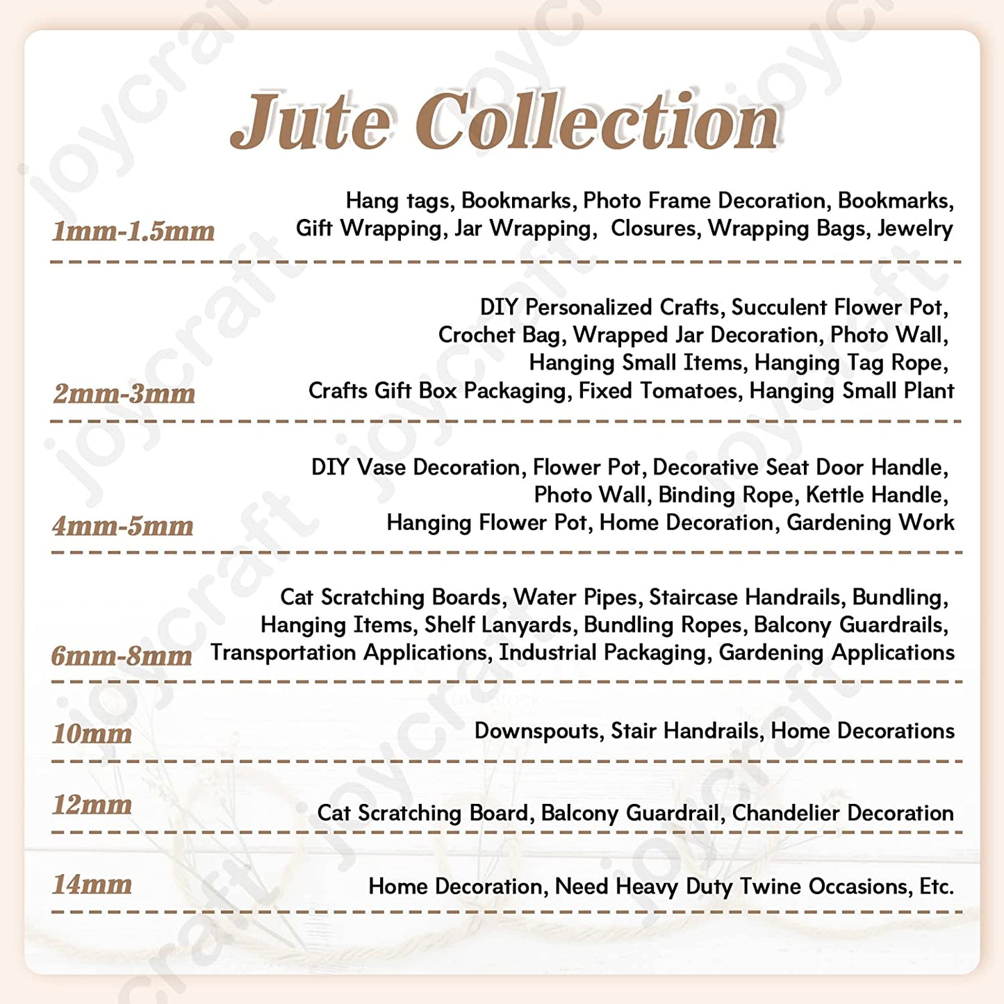 6MM Jute Rope,164Feet Strong and Heavy Duty Jute Twine, Brown Decoration Hemp Tw