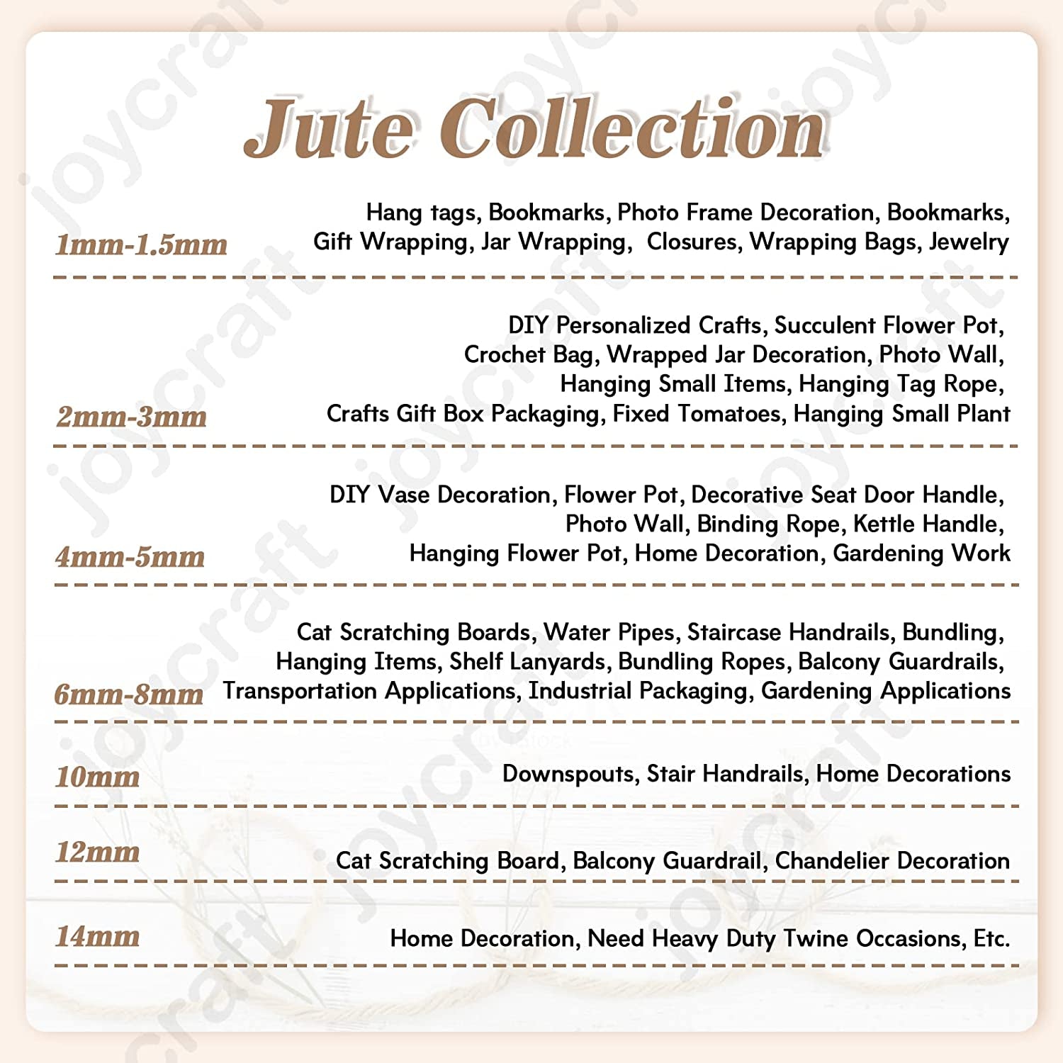 6MM Jute Rope,164Feet Strong and Heavy Duty Jute Twine, Brown Decoration Hemp Tw