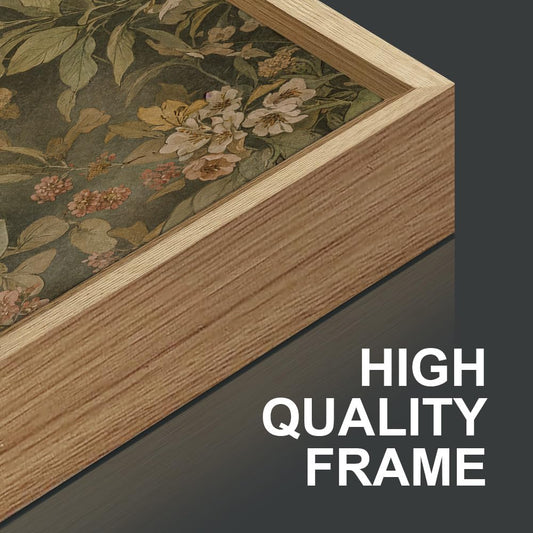 Vintage Floral Framed Canvas Wall Art Set of 3