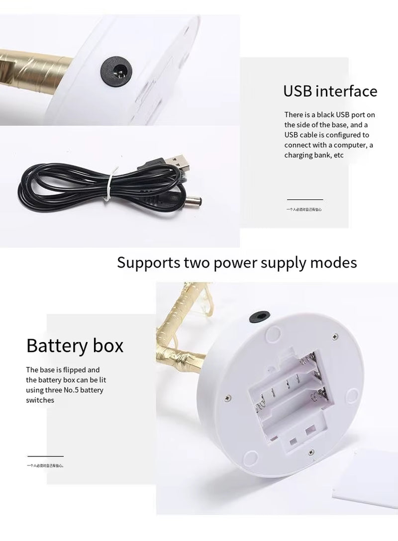 Tabletop Tree Lights Bright Tree Lamp DIY Decorative LED Night Light for Gift Party Holiday Gift Winter Home Decor