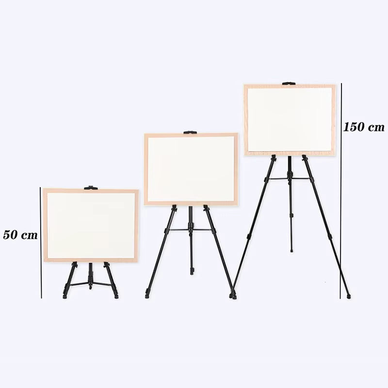 Portable Adjustable Metal Sketch Easel Stand Foldable Travel Easel Metal Easel Sketch Drawing for Artist Art Supplies 50-150CM