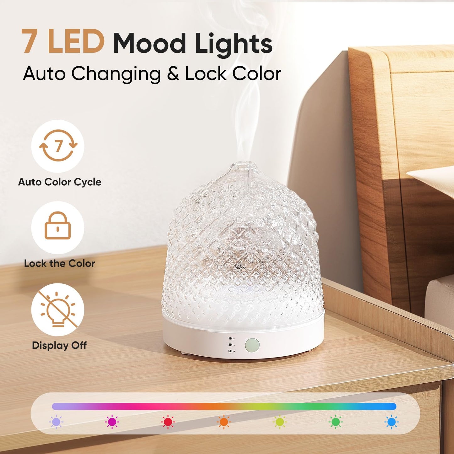 Lecdura Glass Essential Oil Diffuser