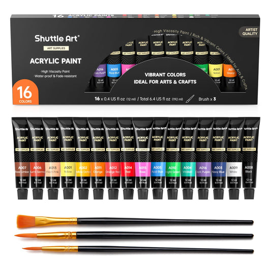 Shuttle Art Acrylic Paint Set 16 Pieces