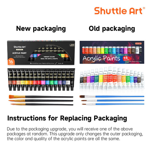 Shuttle Art Acrylic Paint Set 16 Pieces
