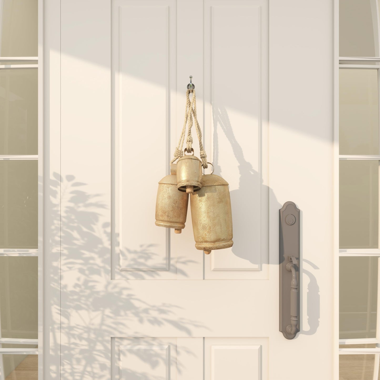 Gold Metal Inspired Decorative Cow Bells