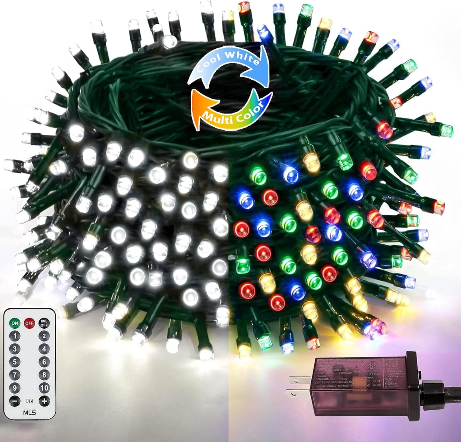 Upgraded 75.8 FT 200 LED Christmas String Lights Outdoor/Indoor, Timer & Memory Function & 8 Modes, Extendable Green Wire Waterproof Fairy String Lights for Xmas Tree Holiday Party Garden (Warm White)