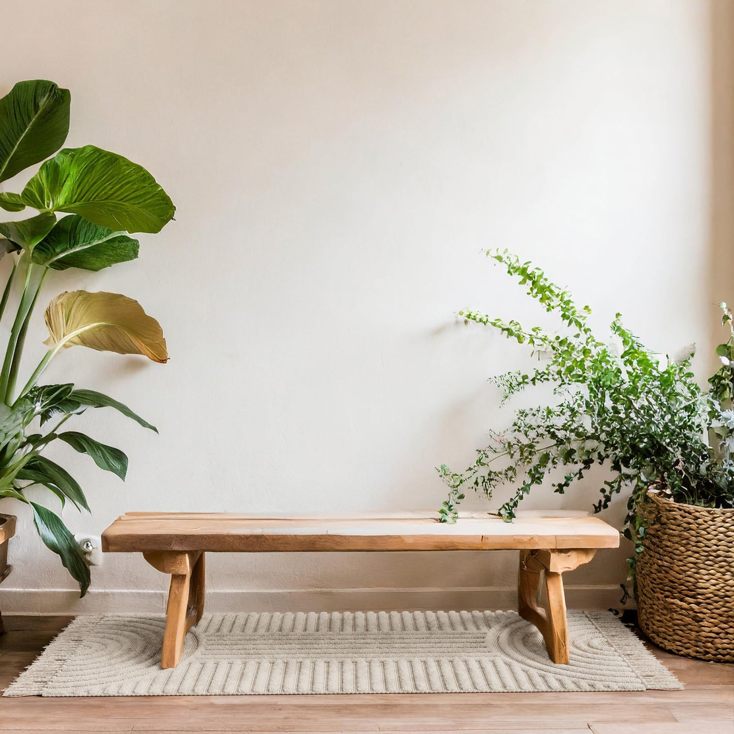 Boho Bathroom Rug with Tassels