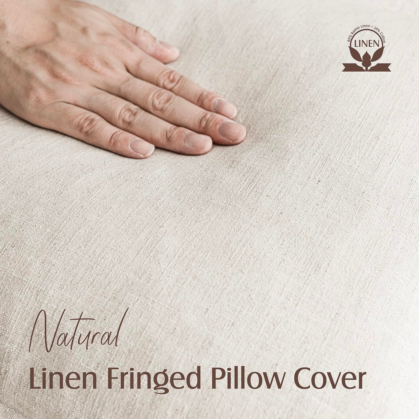 Linen Fringe Throw Pillow Covers