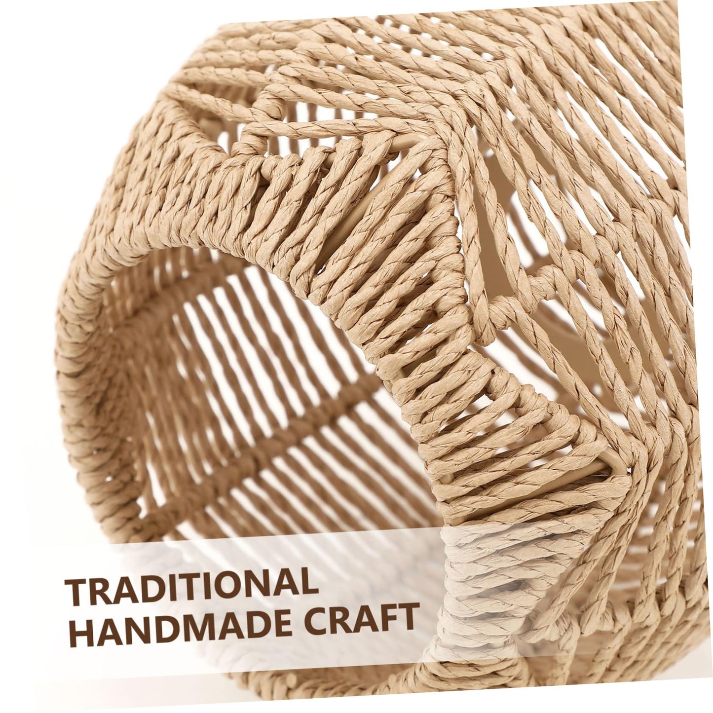 3 Retro Rattan Woven Pendant Light Cover