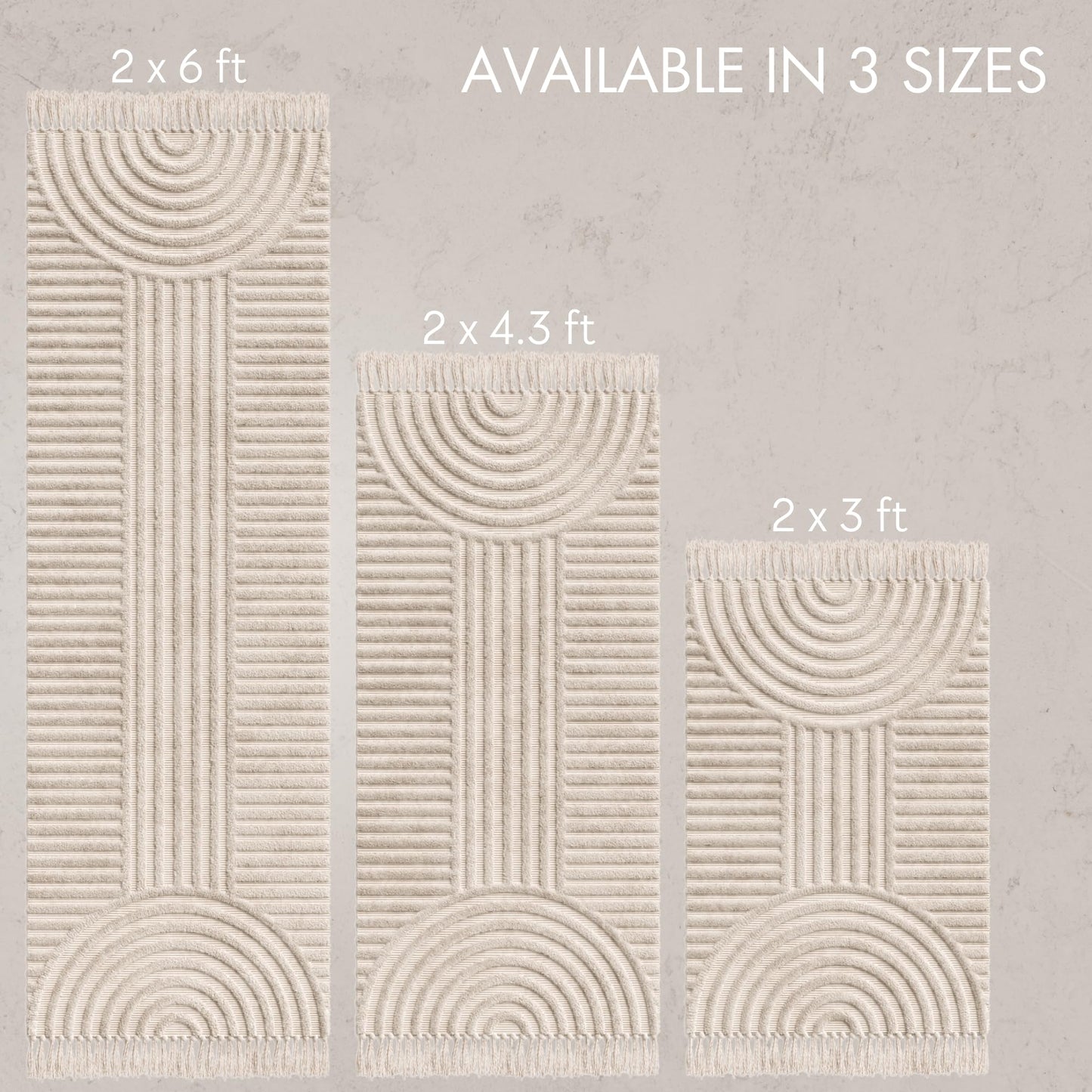 Boho Bathroom Rug with Tassels