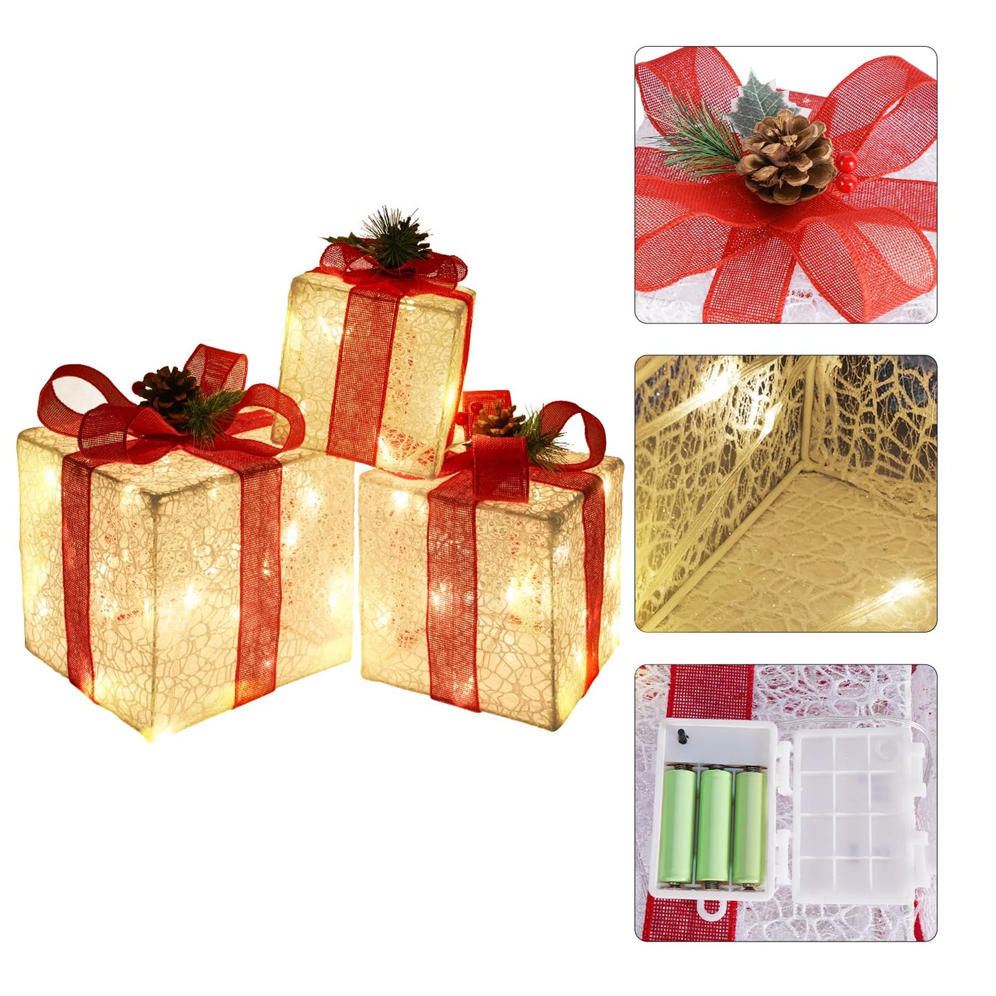 3 Christmas Gift Boxes