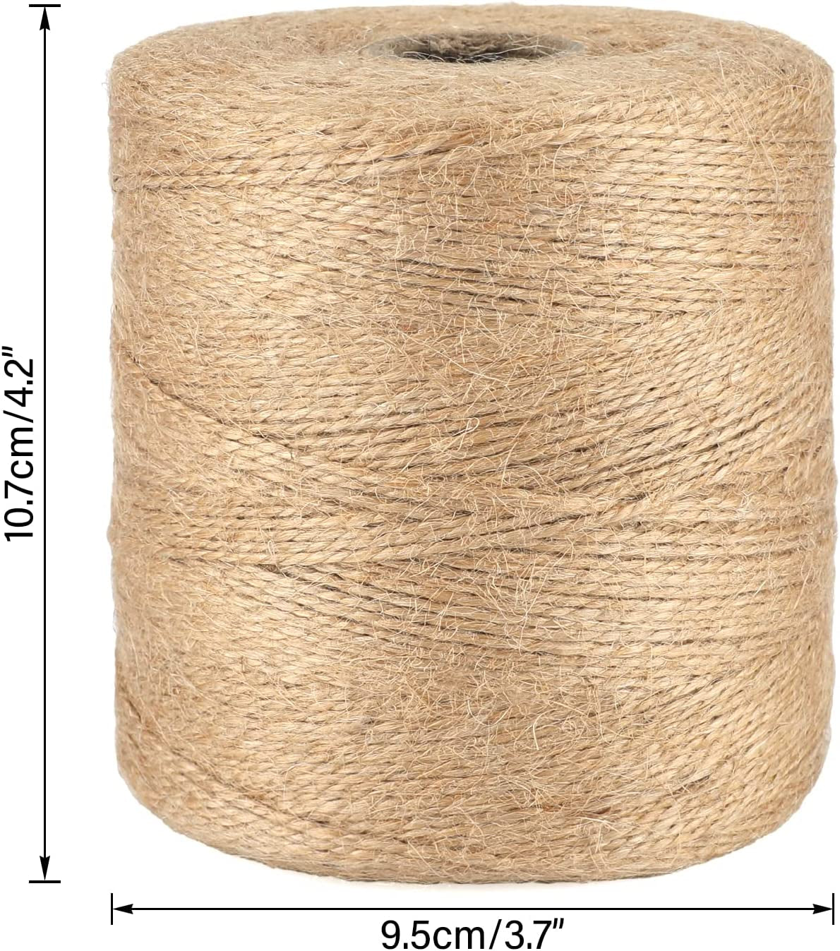 6MM Jute Rope,164Feet Strong and Heavy Duty Jute Twine, Brown Decoration Hemp Tw