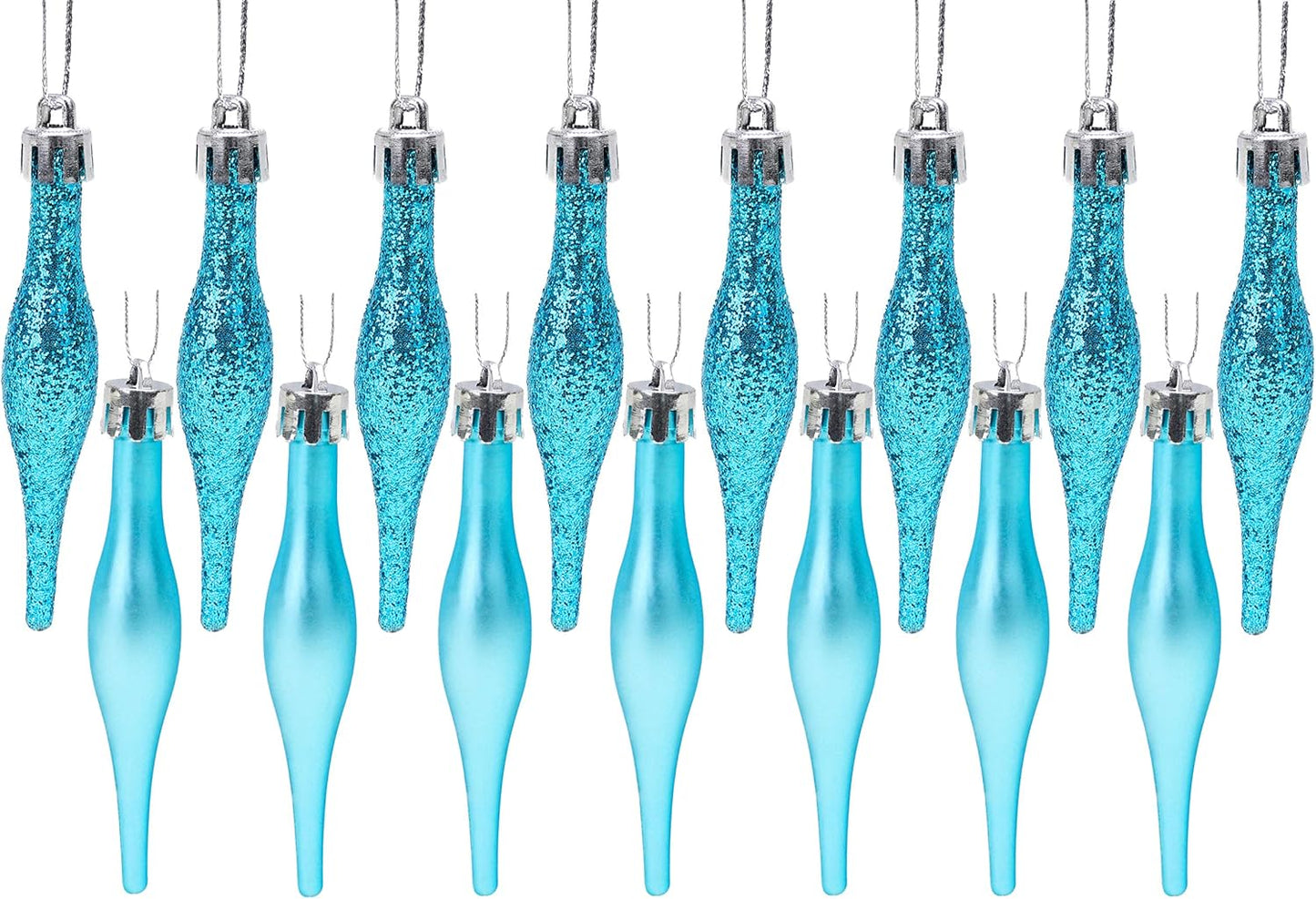 Christmas Concepts® Pack of 15-8.5Cm Droplet Baubles - Matte & Glitter Design - Christmas Ornaments (Rioja Red)