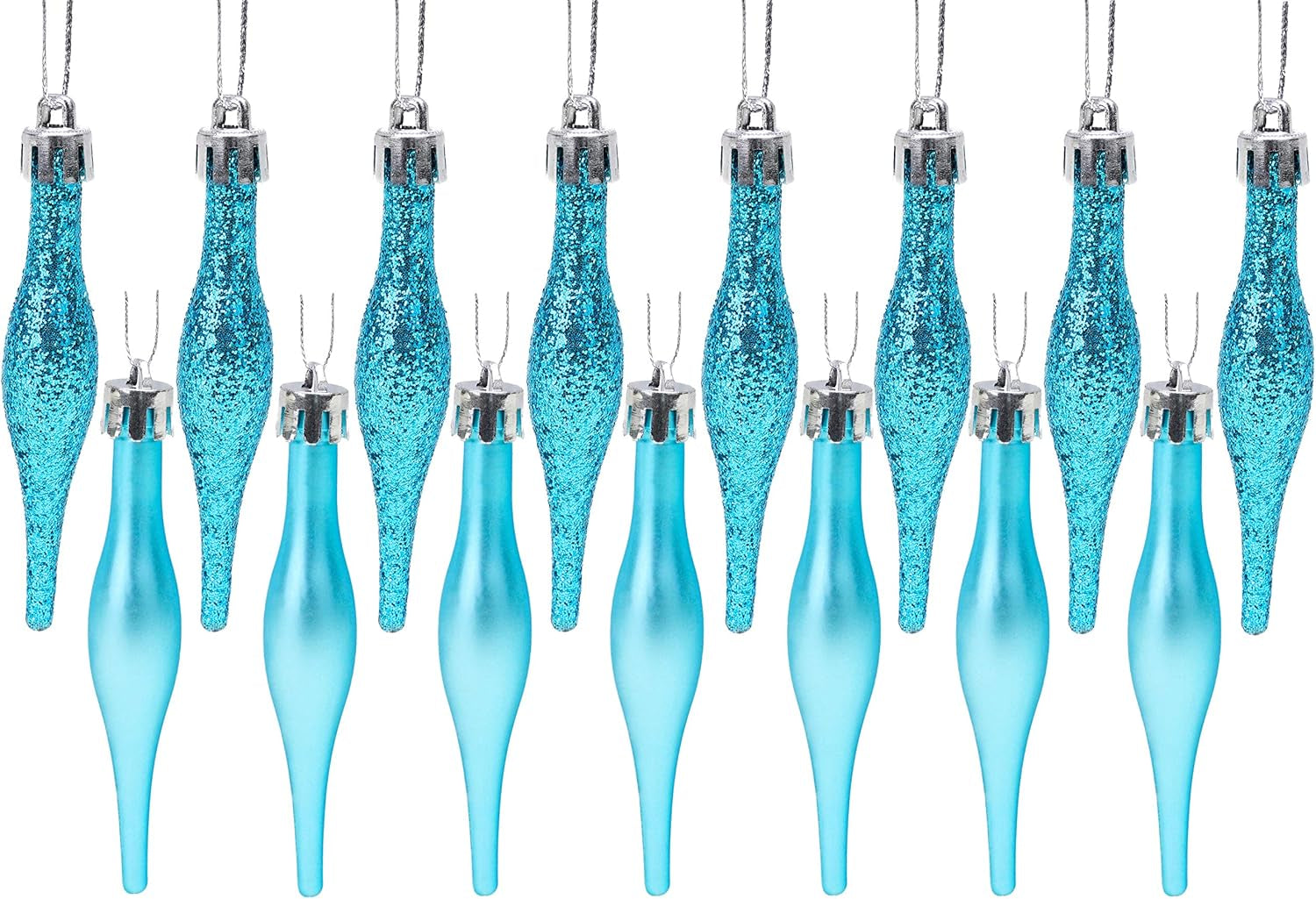 Christmas Concepts® Pack of 15-8.5Cm Droplet Baubles - Matte & Glitter Design - Christmas Ornaments (Rioja Red)