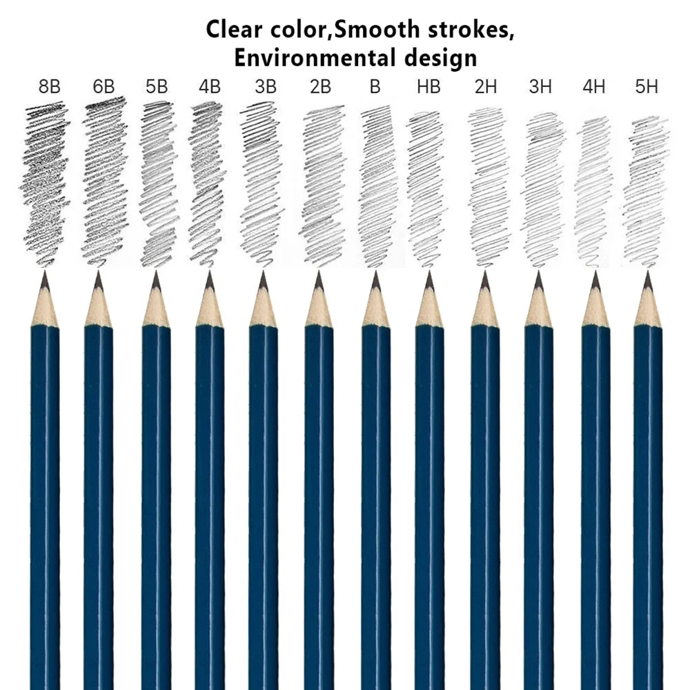 ODOMY 51 Pcs Drawing Set Sketching Kit, Pro Art Supplies Wood Pencil Sketching Pencils Art Sketch Painting Supplies for Artists Beginners Adults