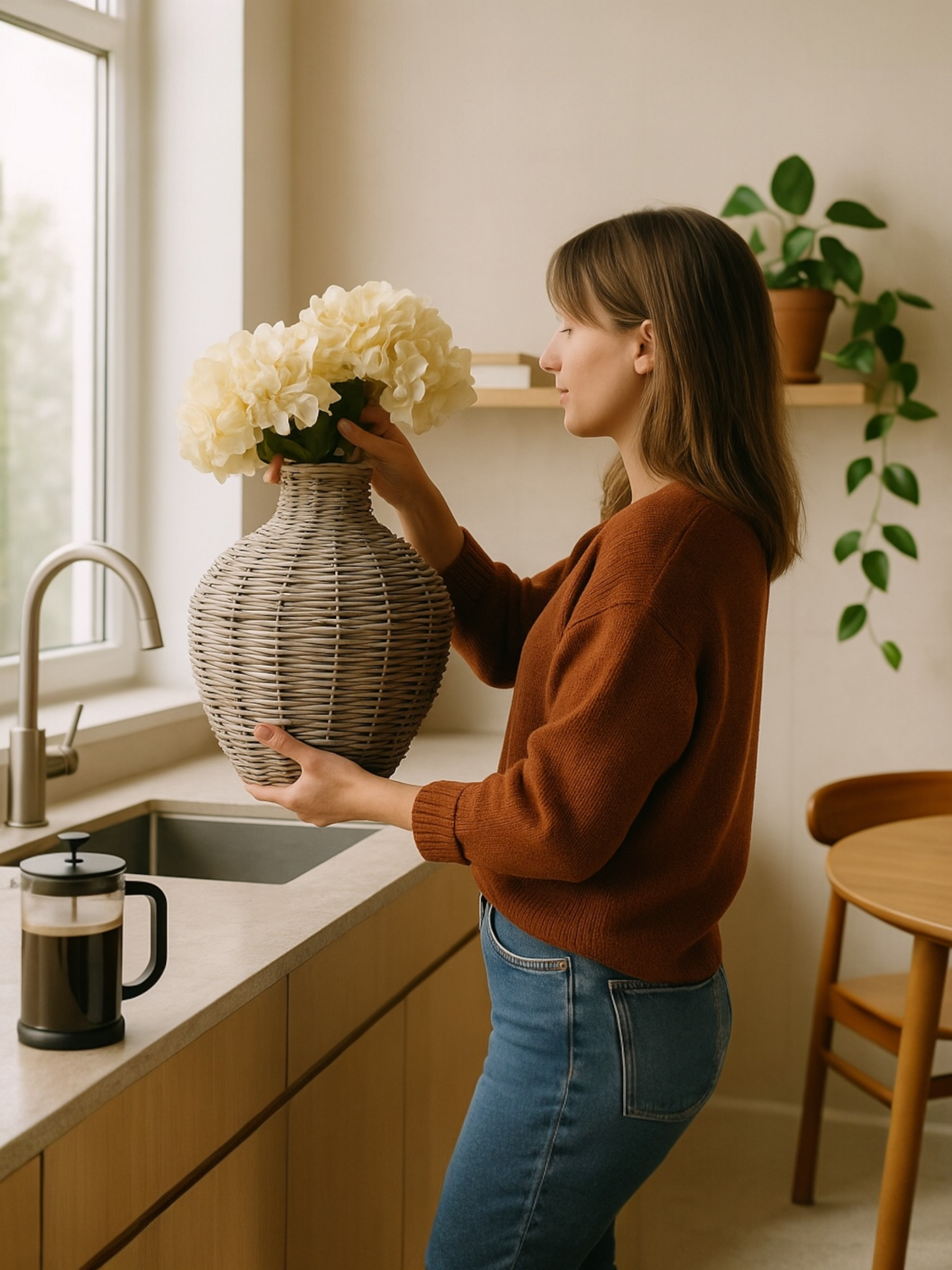 Handwoven Wicker Willow Vase