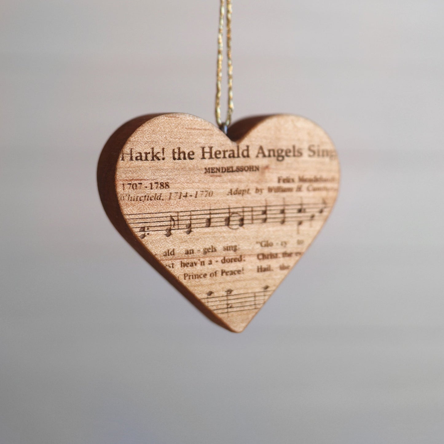 Christmas Carol Heart Ornaments