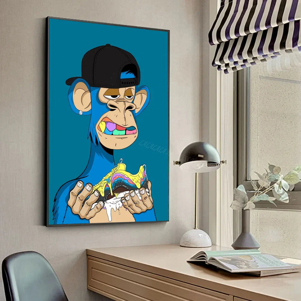 Funny Monkey Wall Painting