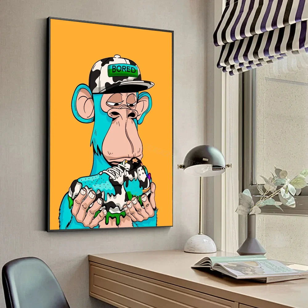 Funny Monkey Wall Painting