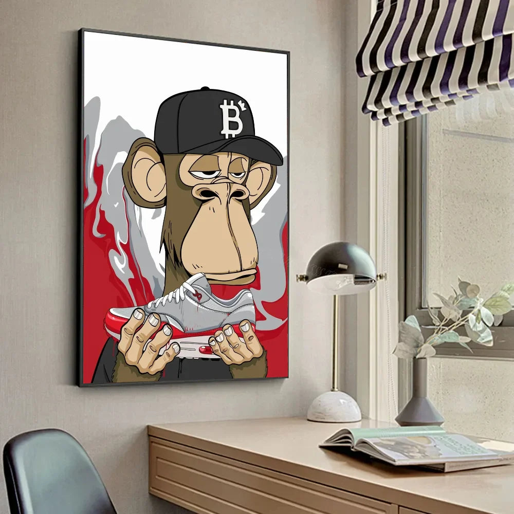 Funny Monkey Wall Painting