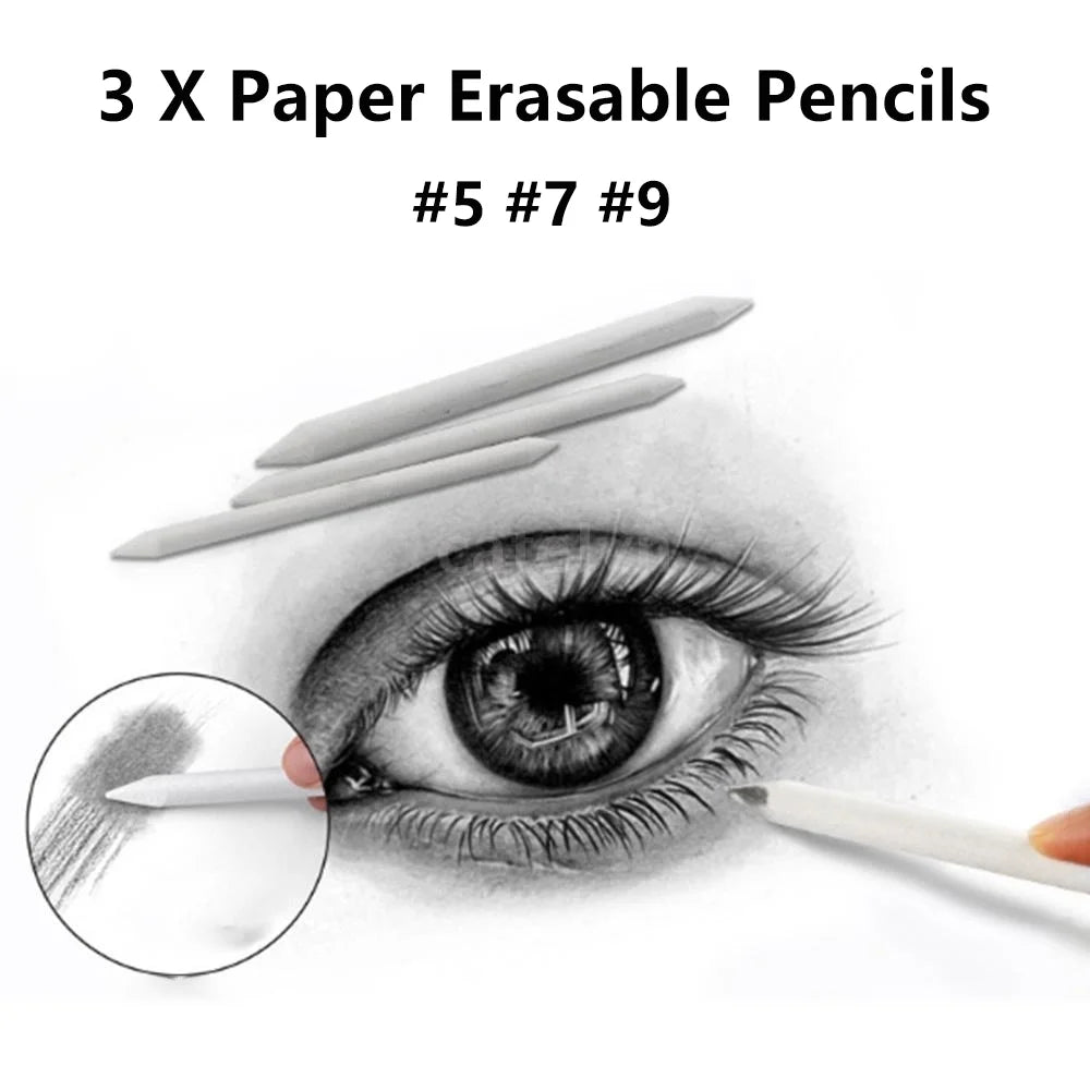 ODOMY 51 Pcs Drawing Set Sketching Kit, Pro Art Supplies Wood Pencil Sketching Pencils Art Sketch Painting Supplies for Artists Beginners Adults