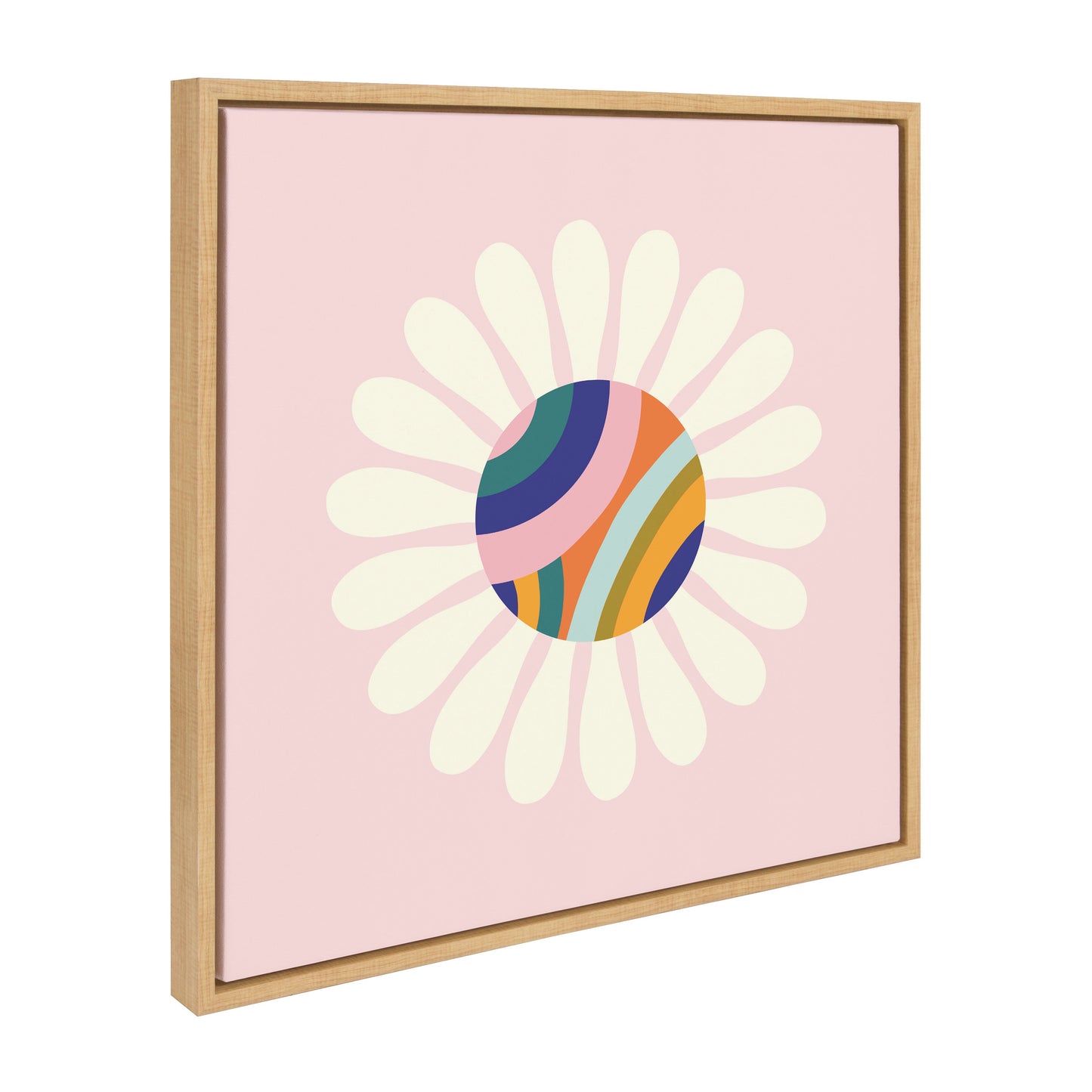 Sylvie Groovy Daisy Framed Canvas by Elizabeth Olwen