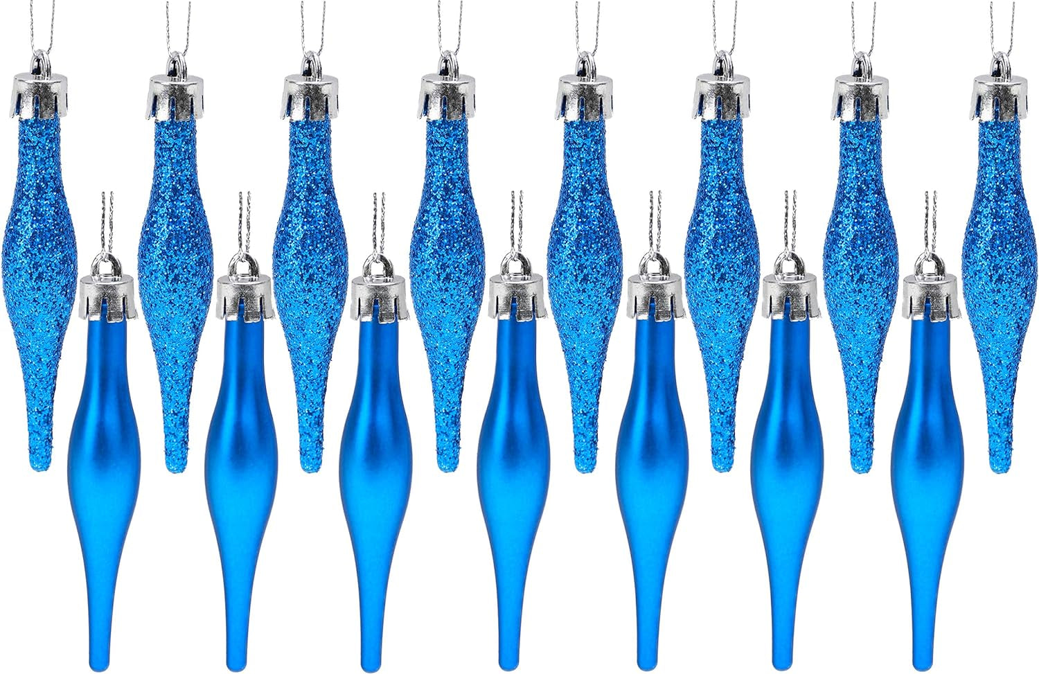 Christmas Concepts® Pack of 15-8.5Cm Droplet Baubles - Matte & Glitter Design - Christmas Ornaments (Rioja Red)