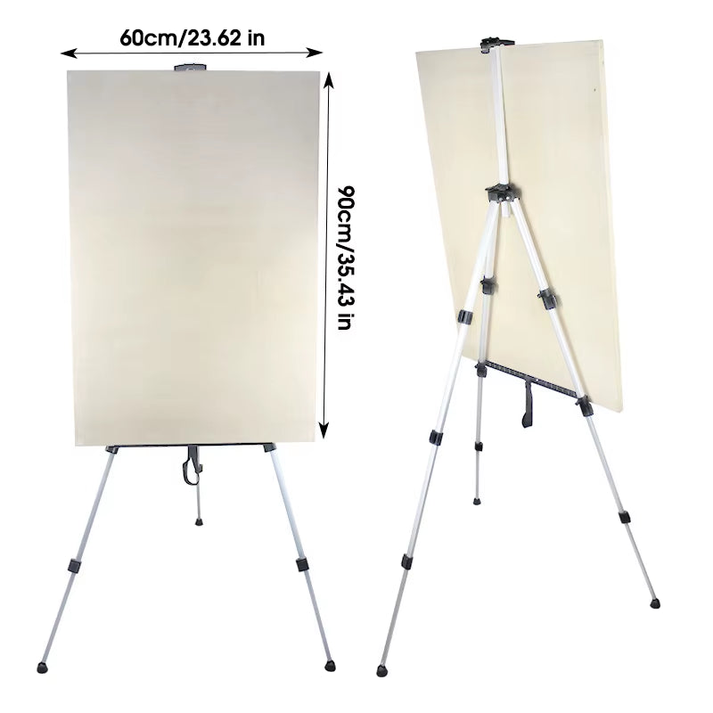 Portable Adjustable Metal Sketch Easel Sketch Drawing for Artist Art Supplies Stand Foldable Travel Easel Shelf with Bag Outdoor