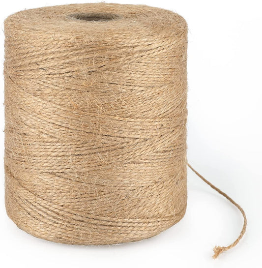 6MM Jute Rope,164Feet Strong and Heavy Duty Jute Twine, Brown Decoration Hemp Tw