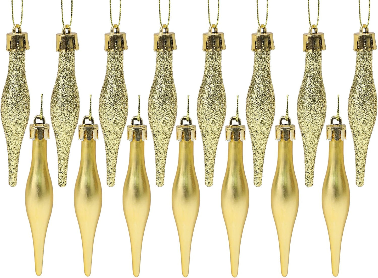 Christmas Concepts® Pack of 15-8.5Cm Droplet Baubles - Matte & Glitter Design - Christmas Ornaments (Rioja Red)