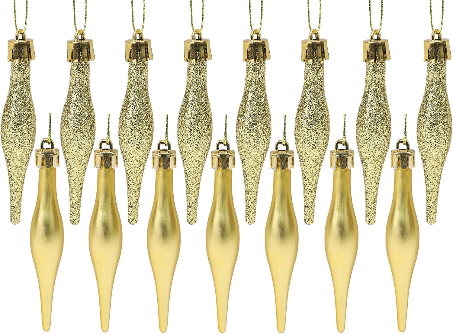 Christmas Concepts® Pack of 15-8.5Cm Droplet Baubles - Matte & Glitter Design - Christmas Ornaments (Rioja Red)